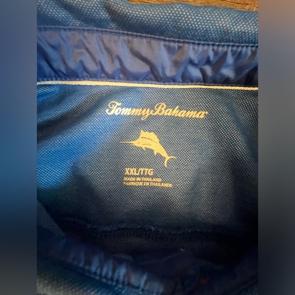 Tommy Bahama Mens Pullover Short Sleeve Blue Modal Polyester Polo Shirt 2XL‎ D38 - Picture 5 of 7